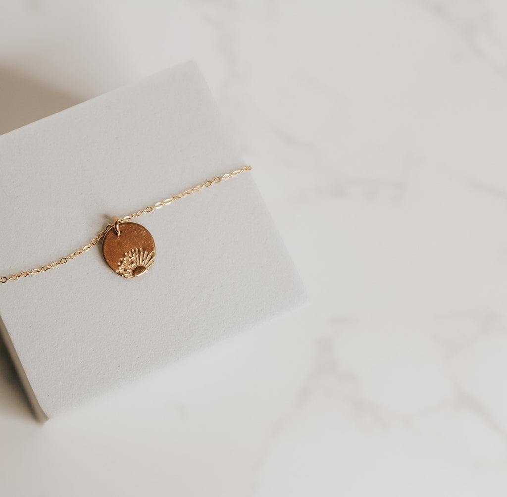 Sunrise Disc Necklace