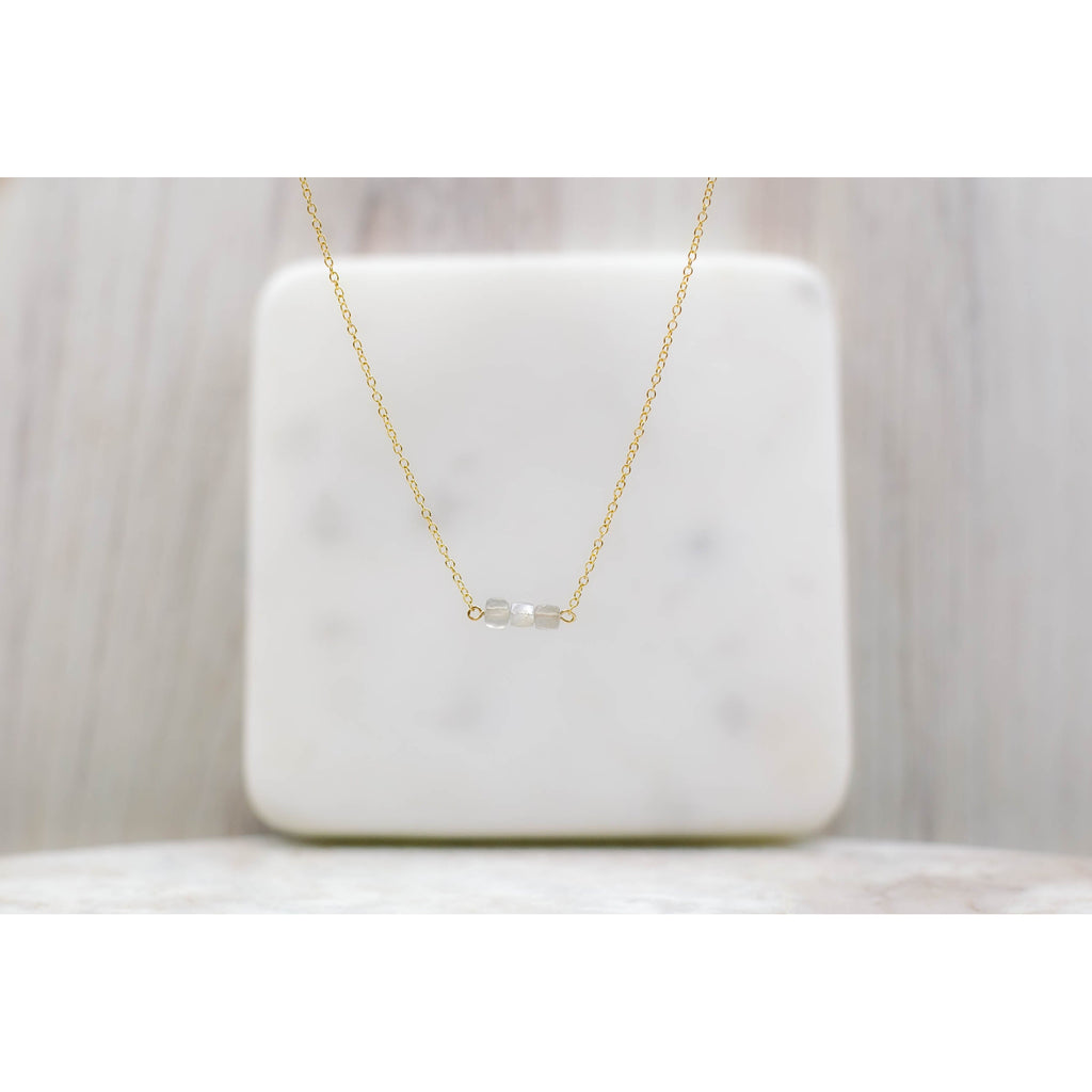 Gold Moonstone Anne Necklace