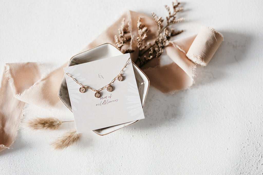 Mom of Wildflowers Charm Bracelet