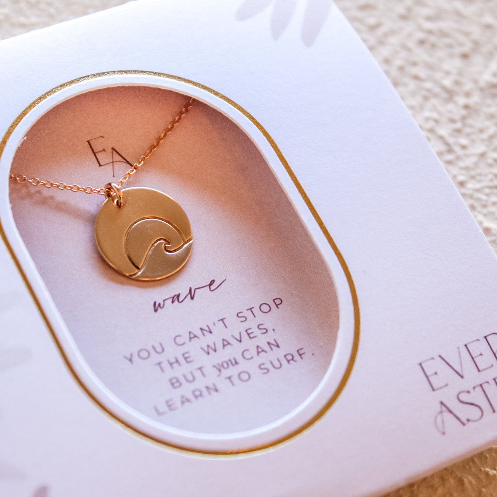 wave sunset necklace
