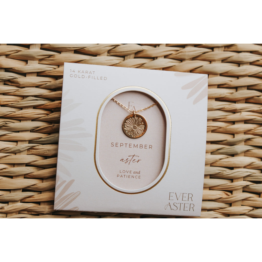 September Birth Flower Necklace - Aster