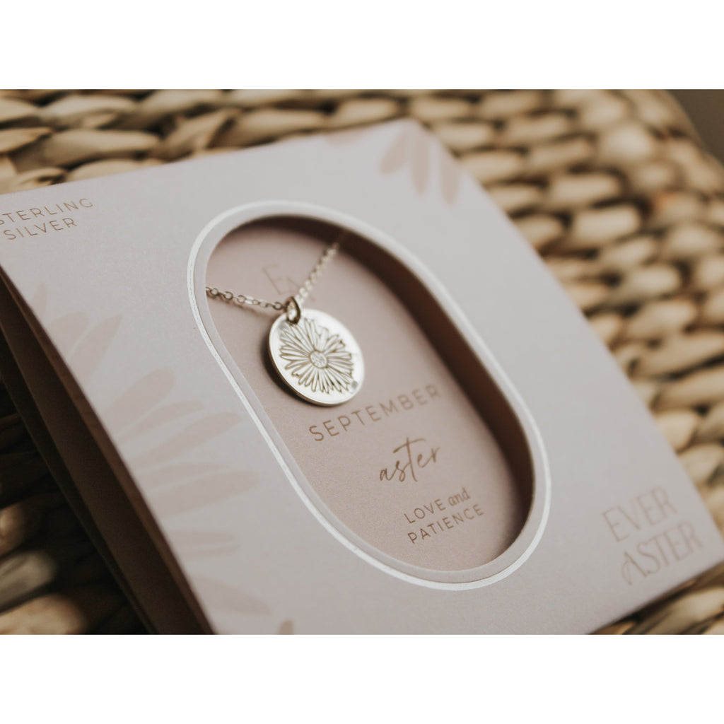 September Birth Flower Necklace - Aster