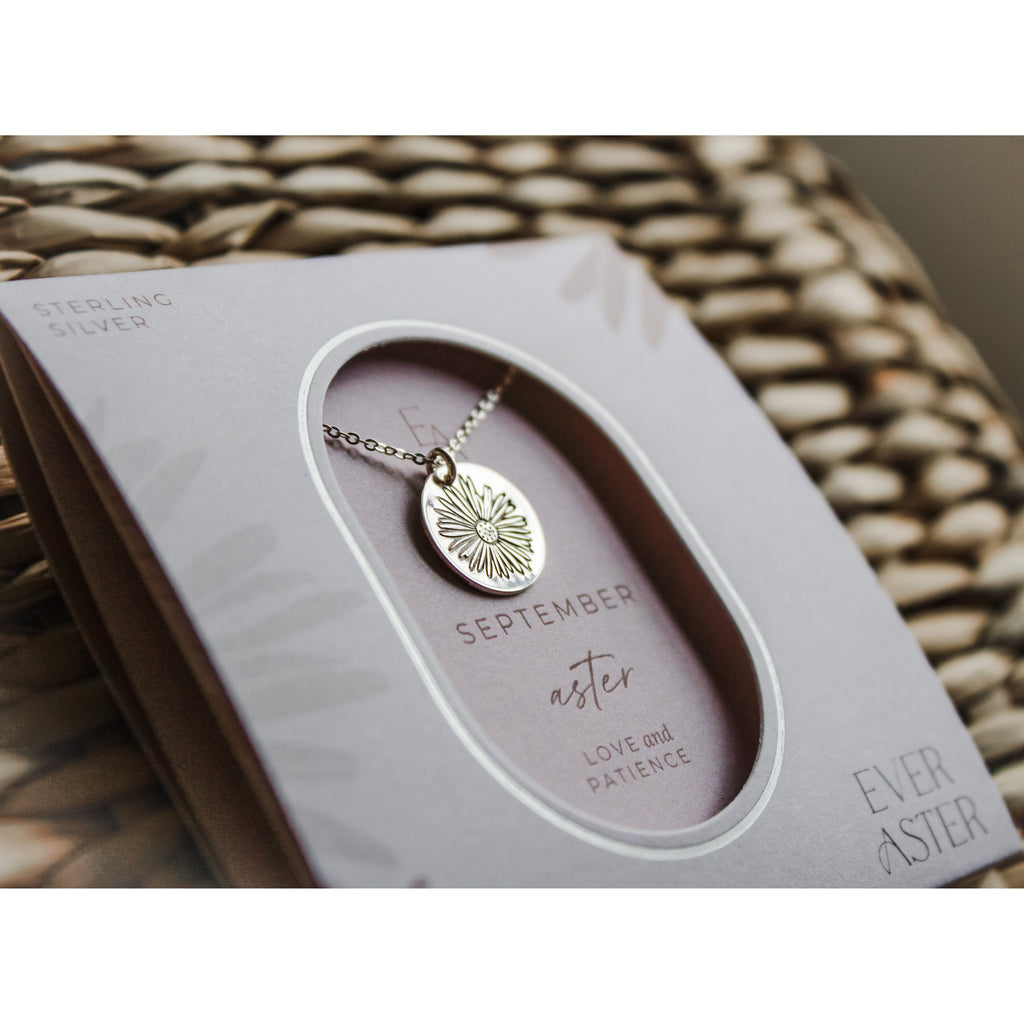 September Birth Flower Necklace - Aster