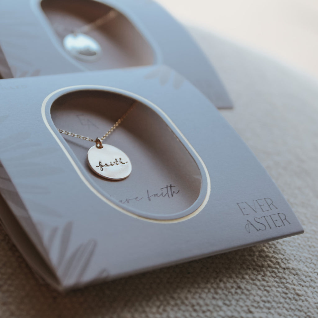 Faith Script Necklace