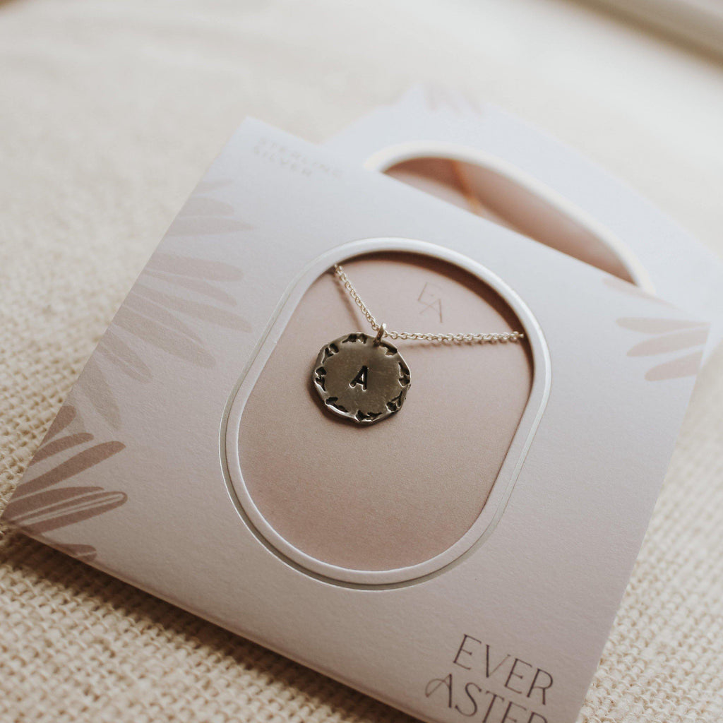 Floral Wreath Initial Necklace - Hope on a Rope Jewelry