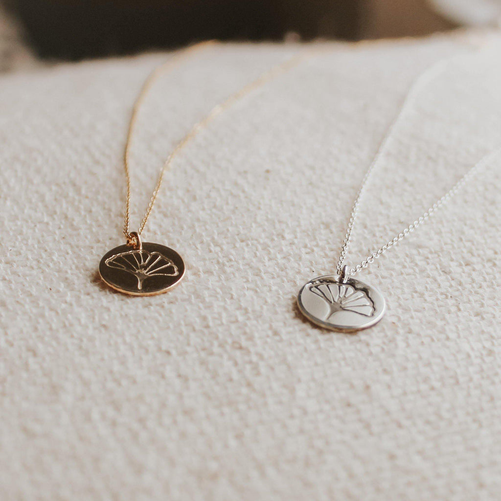 Ginkgo Necklace - Hope on a Rope Jewelry