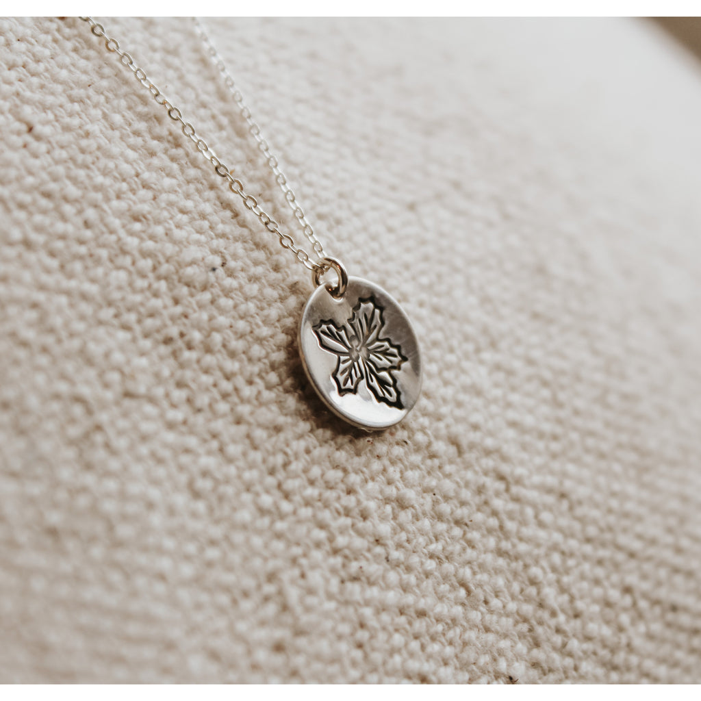 December Birth Flower Necklace - Holly