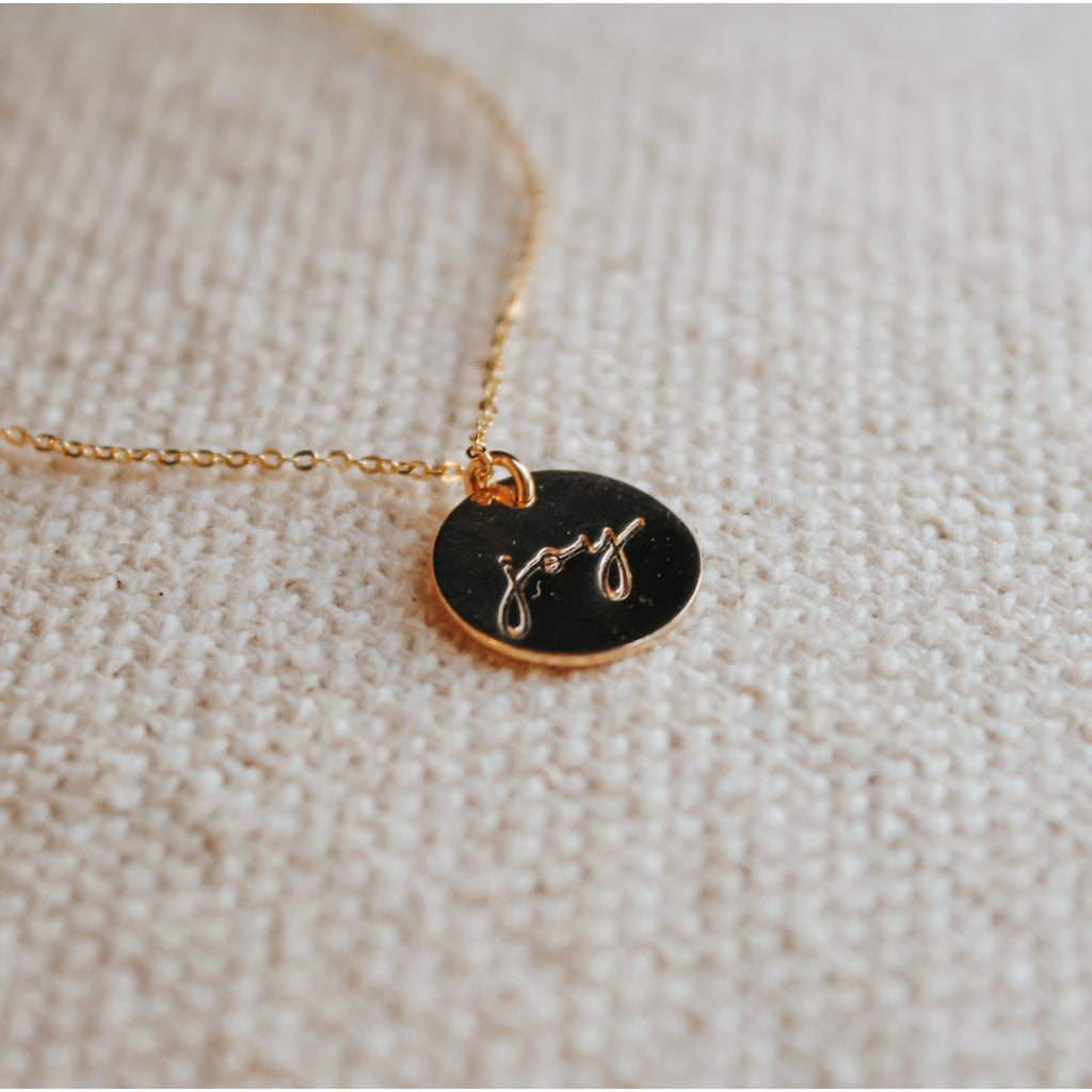 Joy Script Necklace