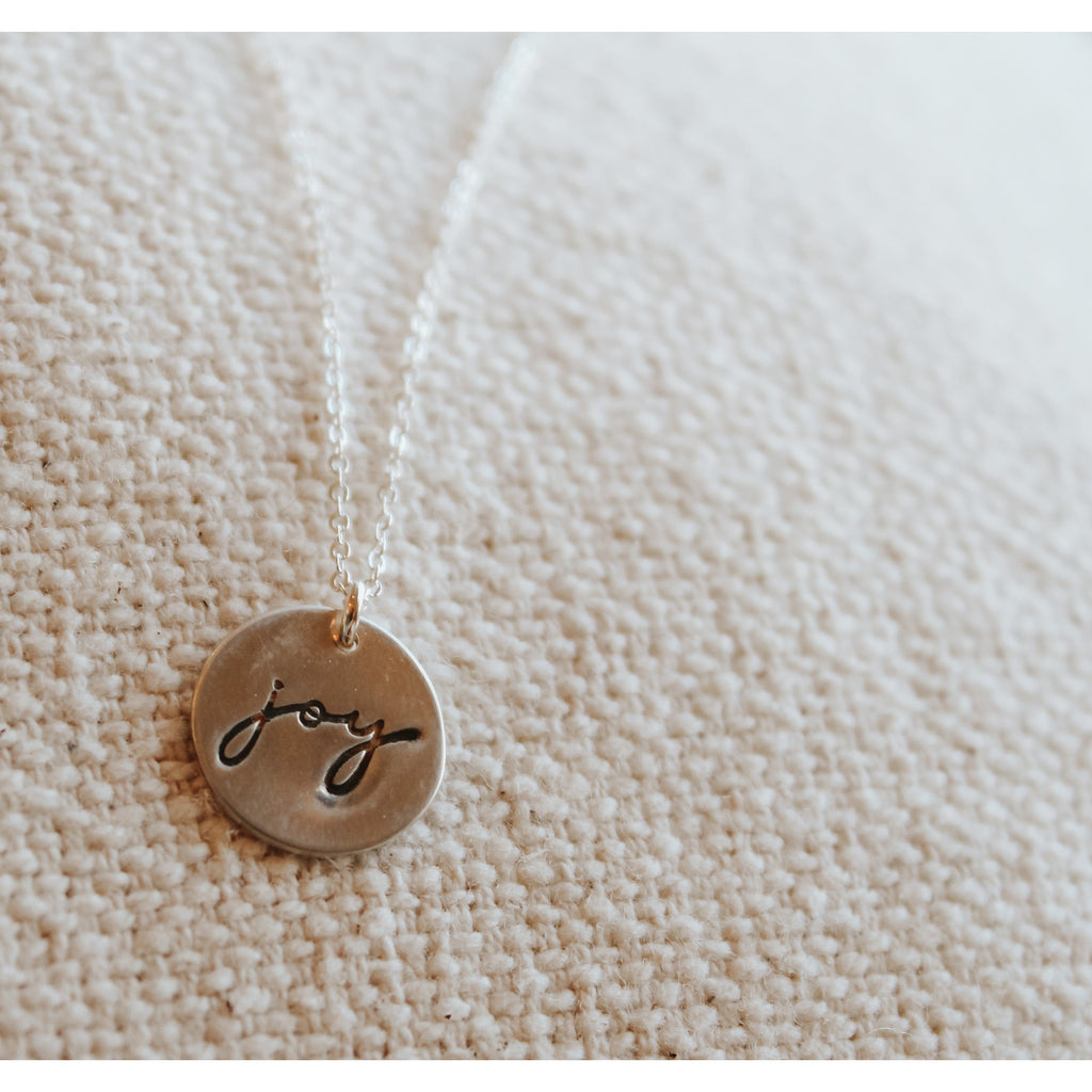 Joy Script Necklace
