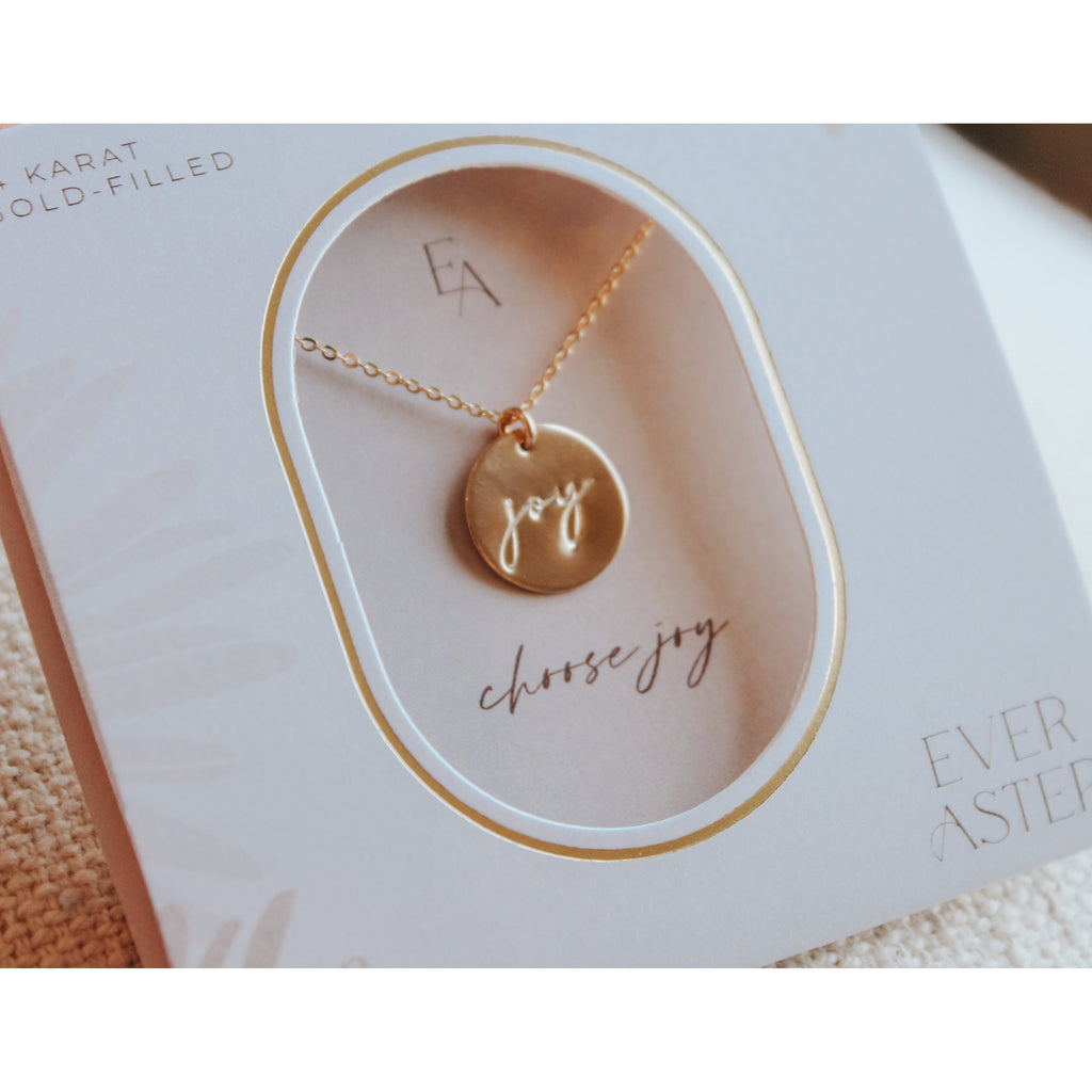 Joy Script Necklace