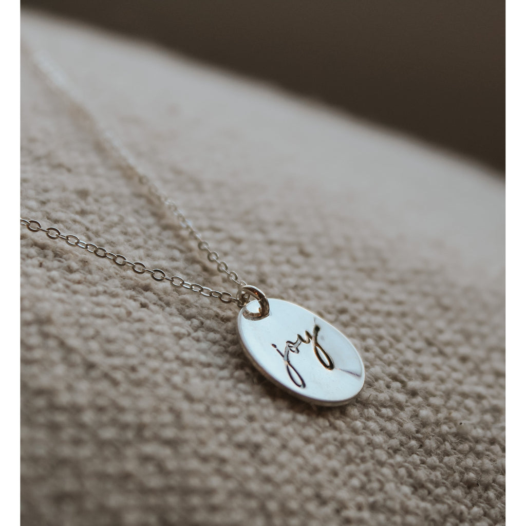 Joy Script Necklace