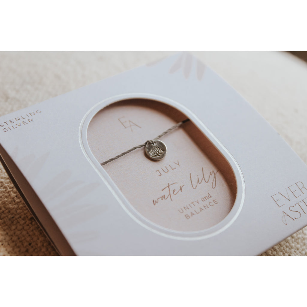 July Birth Flower Bracelet - Waterlily