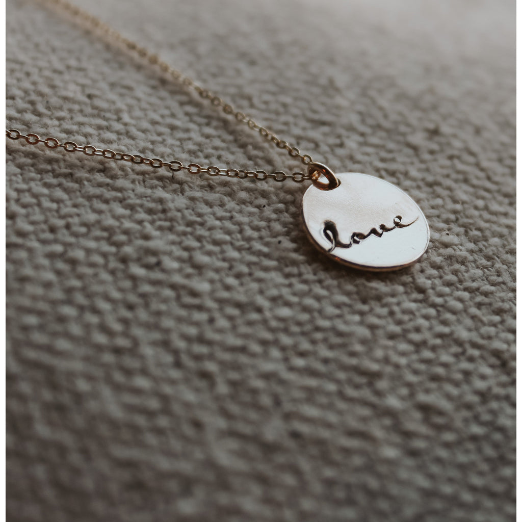 Love Script Necklace