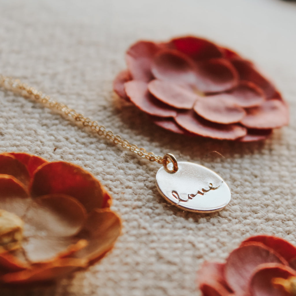 Love Script Necklace