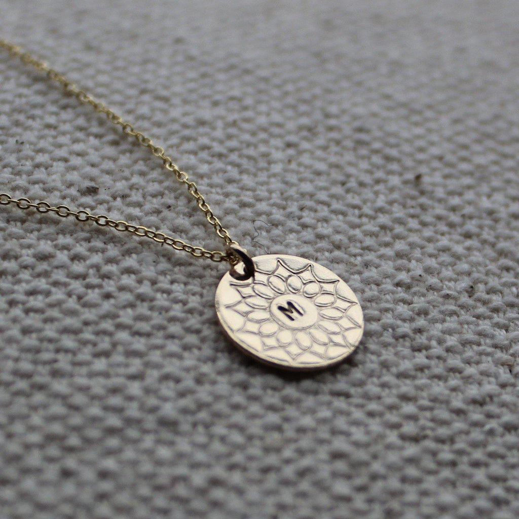 Mandala Initial Necklace - Hope on a Rope Jewelry
