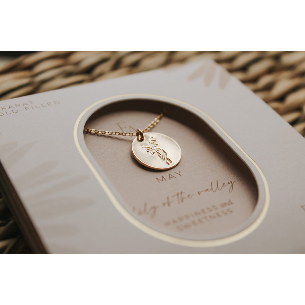 May Birth Flower Necklace - Lily of the Valley