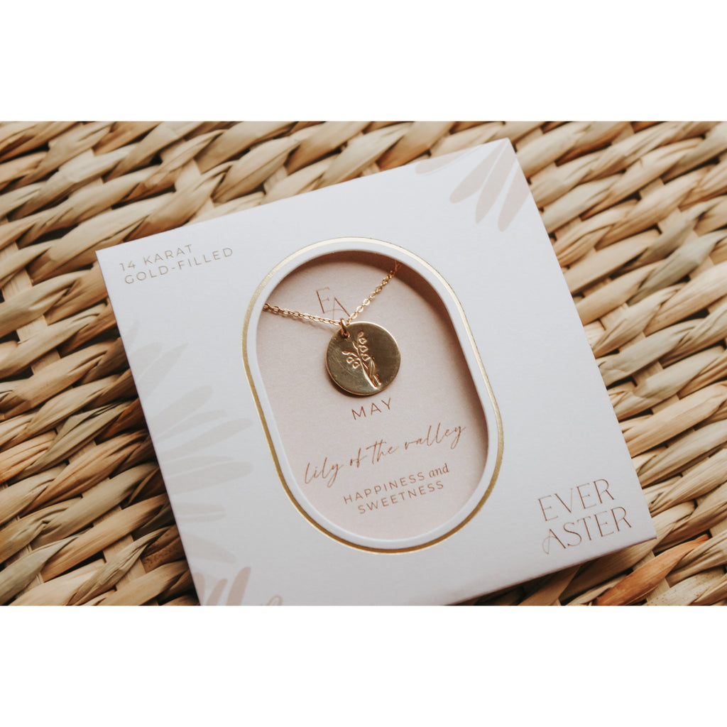 May Birth Flower Necklace - Lily of the Valley