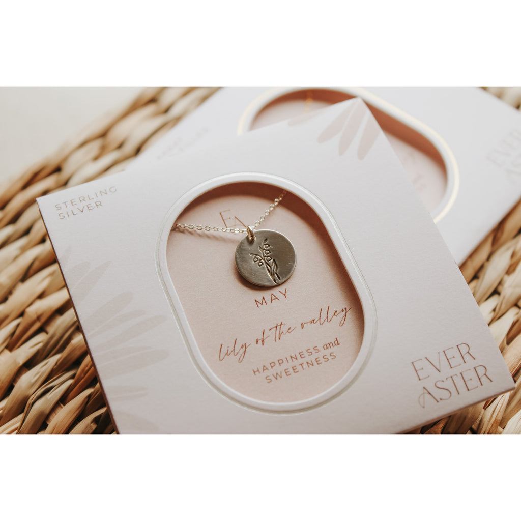 May Birth Flower Necklace - Lily of the Valley