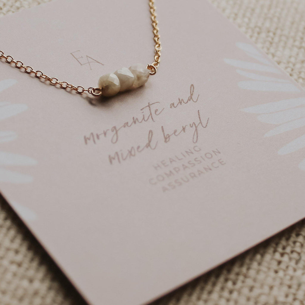 Morganite Anne Necklace - Hope on a Rope Jewelry