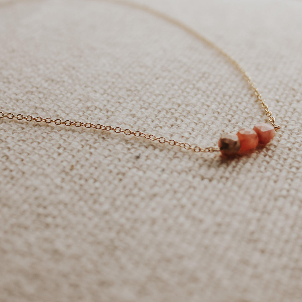 Rhodochrosite Anne Necklace - Hope on a Rope Jewelry
