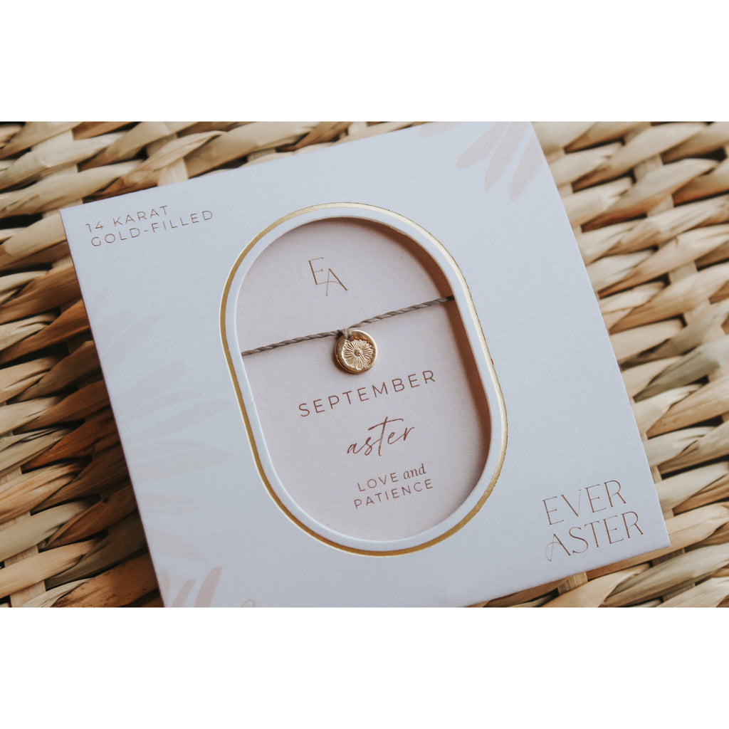 September Birth Flower Bracelet - Aster