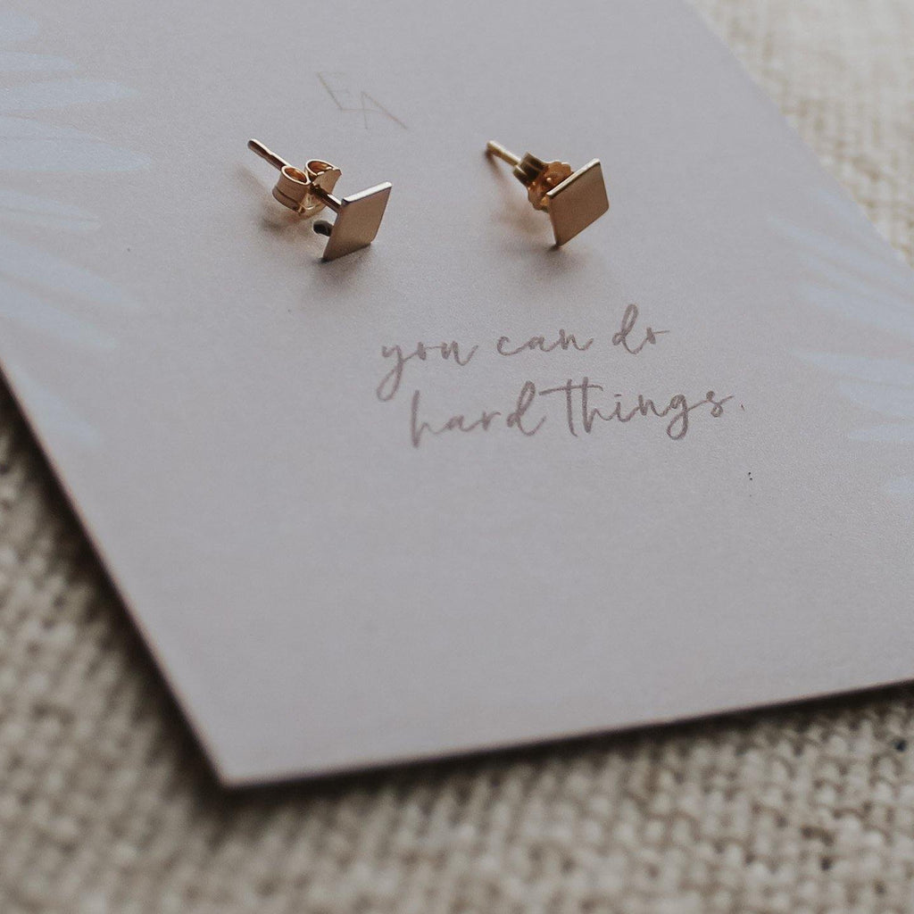 Square Earrings - Hope on a Rope Jewelry