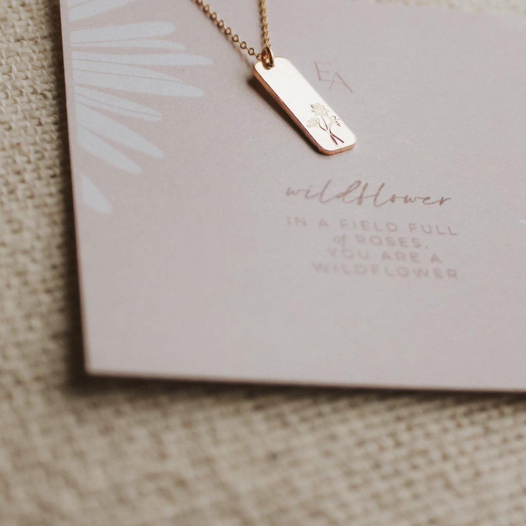 Wildflower Bar Necklace - Hope on a Rope Jewelry