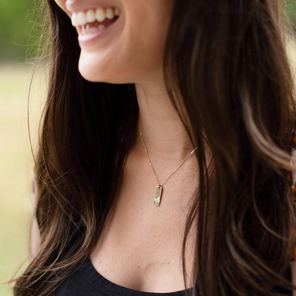 Wildflower Bar Necklace - Hope on a Rope Jewelry