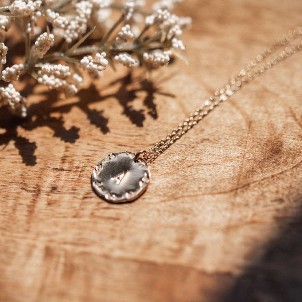 Floral Wreath Initial Necklace - Hope on a Rope Jewelry