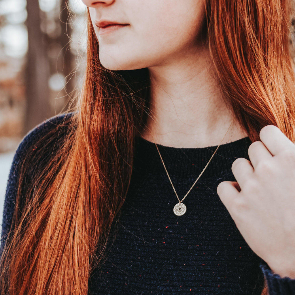 Mandala Initial Necklace - Hope on a Rope Jewelry