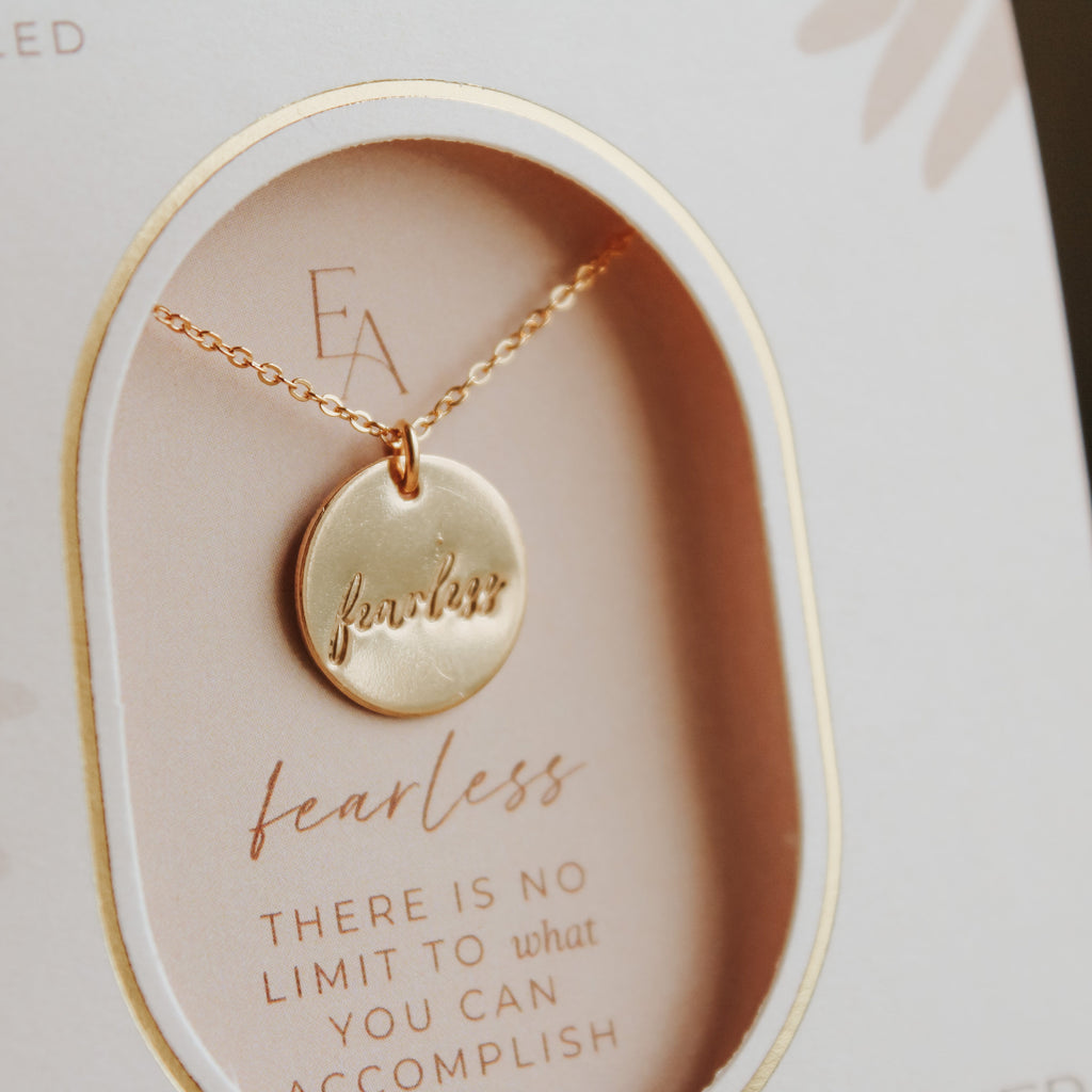 Fearless Script Necklace