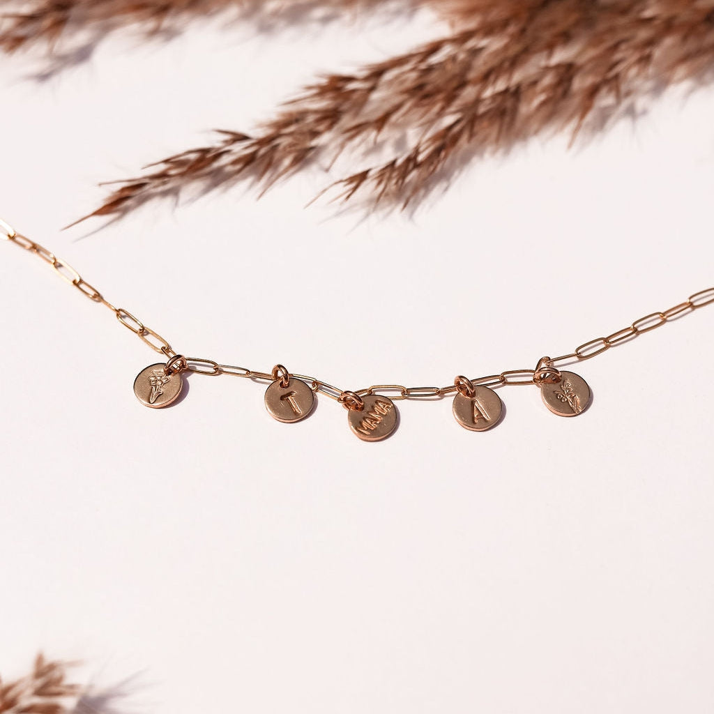 Paperclip Charm Necklace - Design Your Own