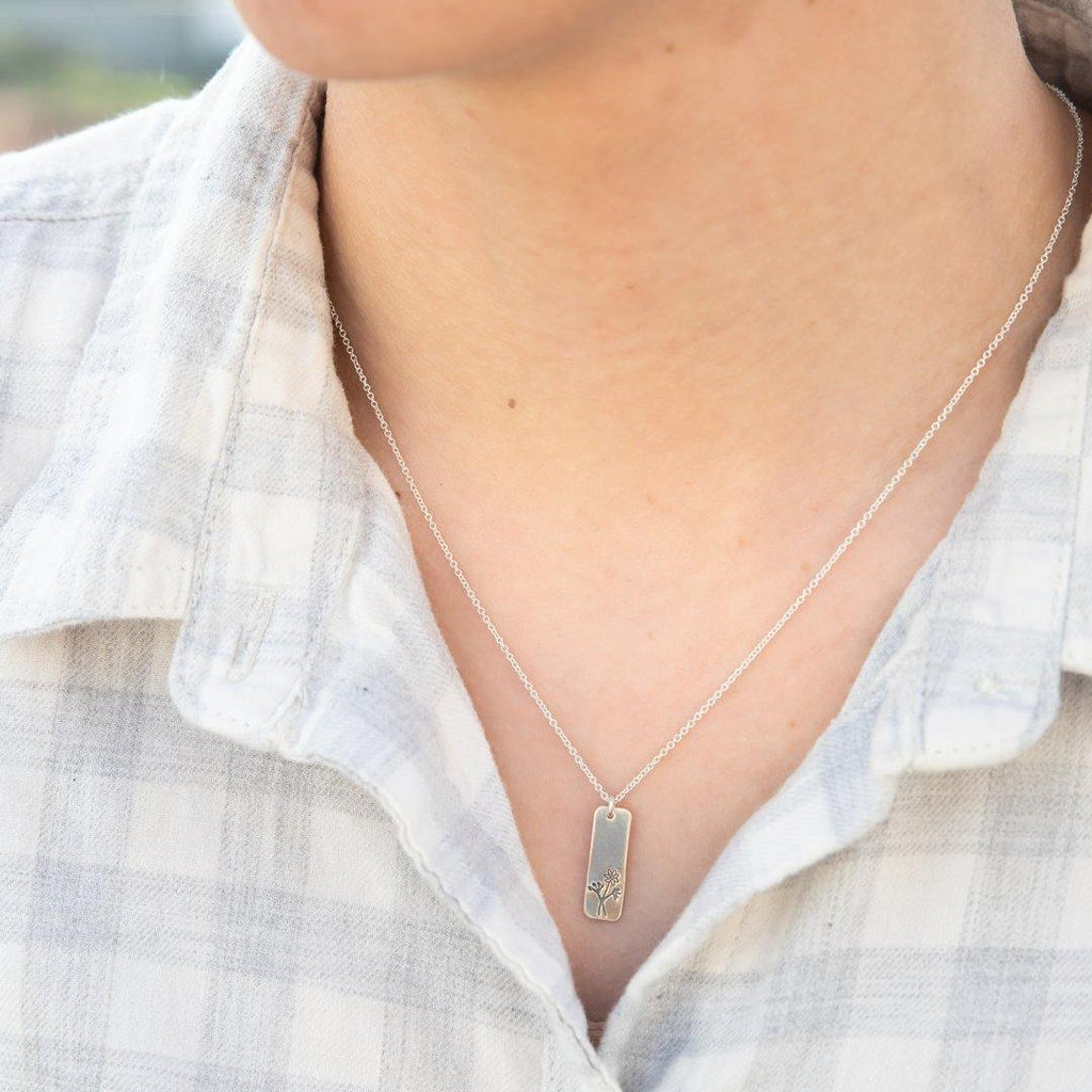 Wildflower Bar Necklace - Hope on a Rope Jewelry