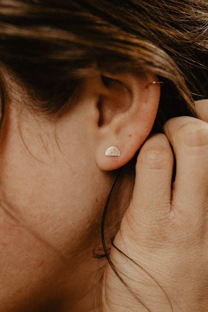 Rainbow Shape Earring Studs