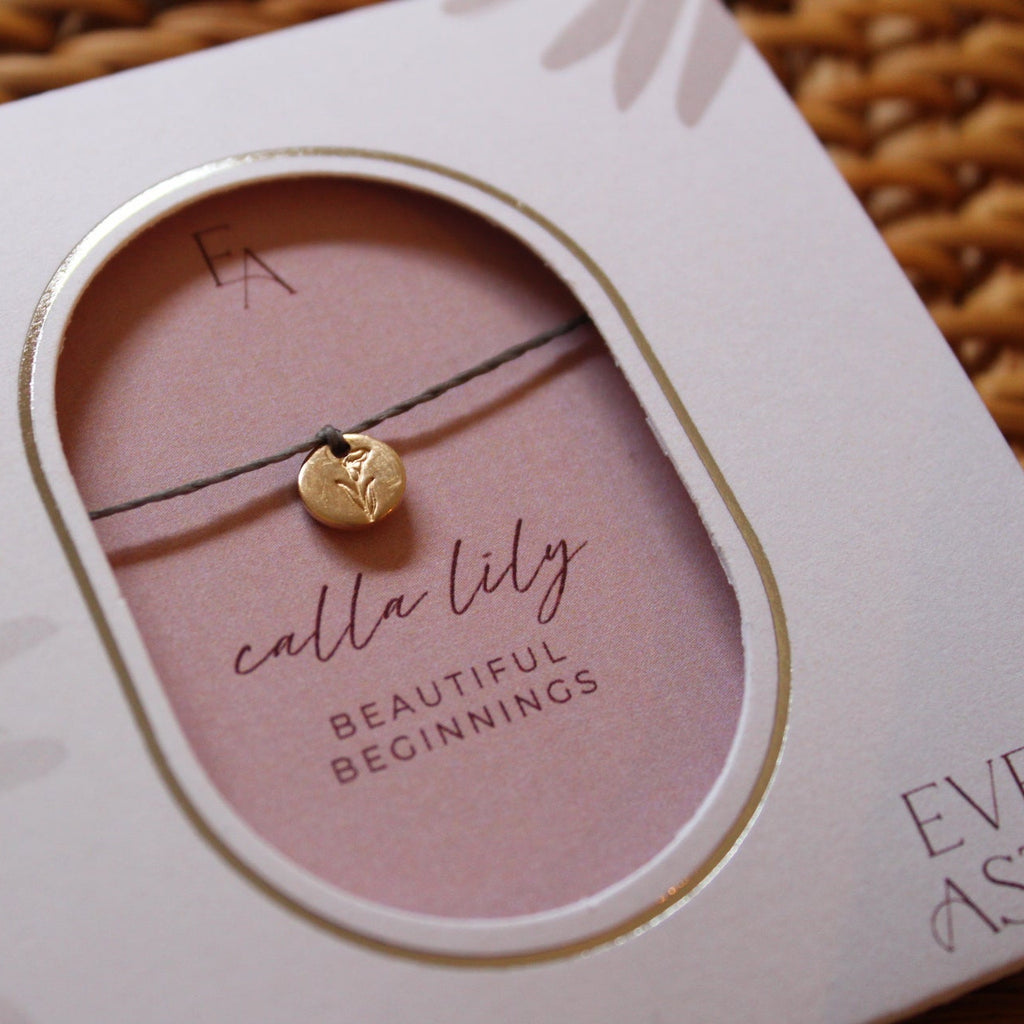 Calla Lily Cord Bracelet