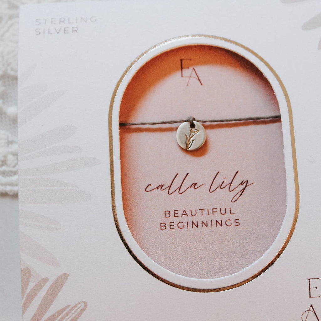 Calla Lily Cord Bracelet