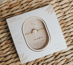 rainbow shaped chain bracelet in packaging