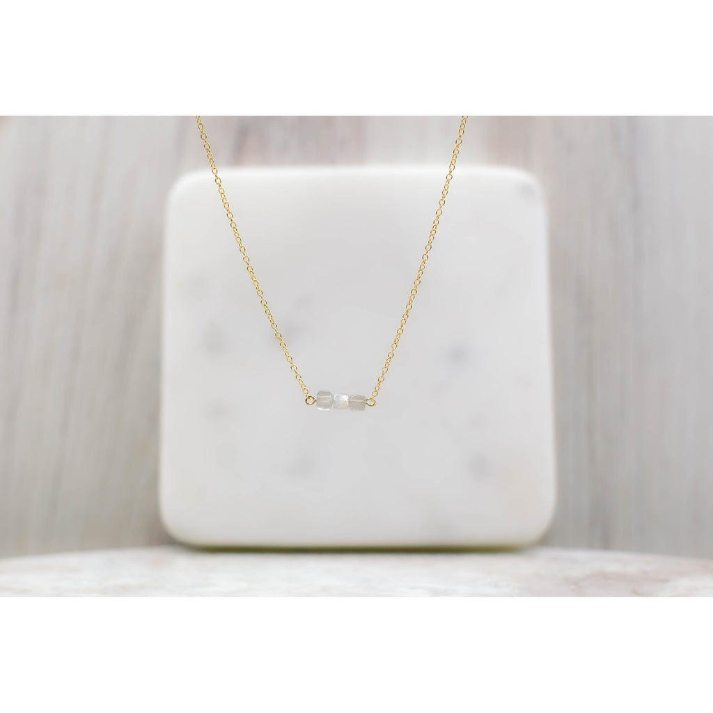 Gold Moonstone Anne Necklace 