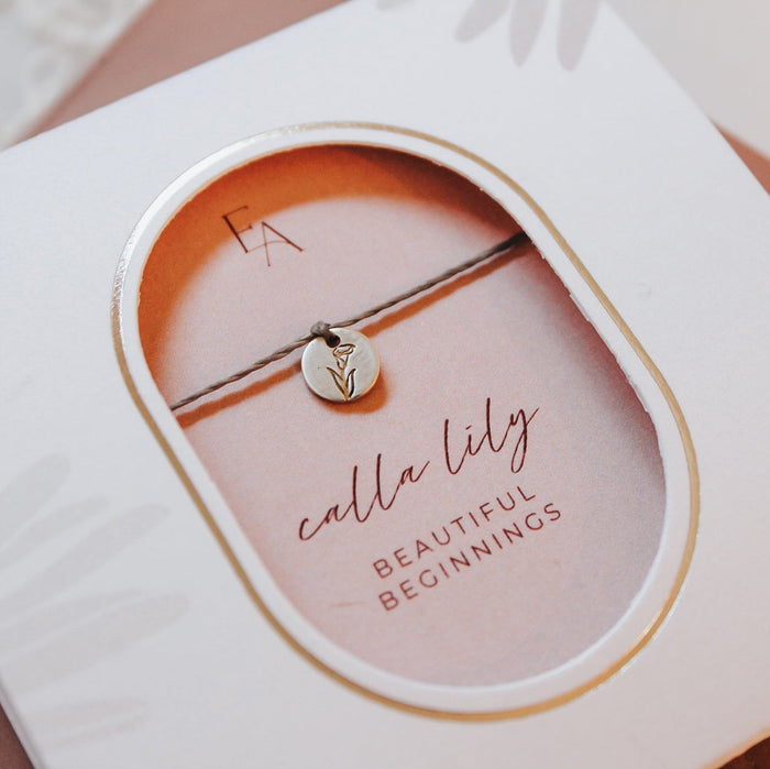 Calla Lily Cord Bracelet