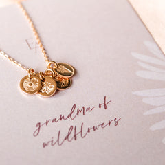 Grandma of Wildflowers Necklace Stack