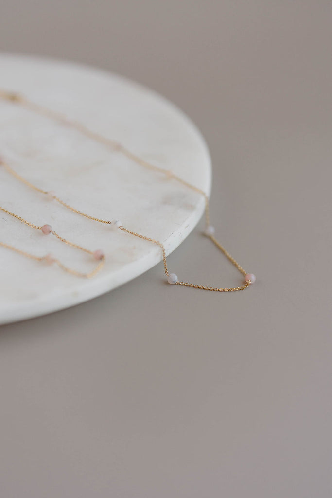Pink Opal Choker Necklace