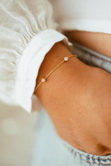 Pink Opal Chain Bracelet