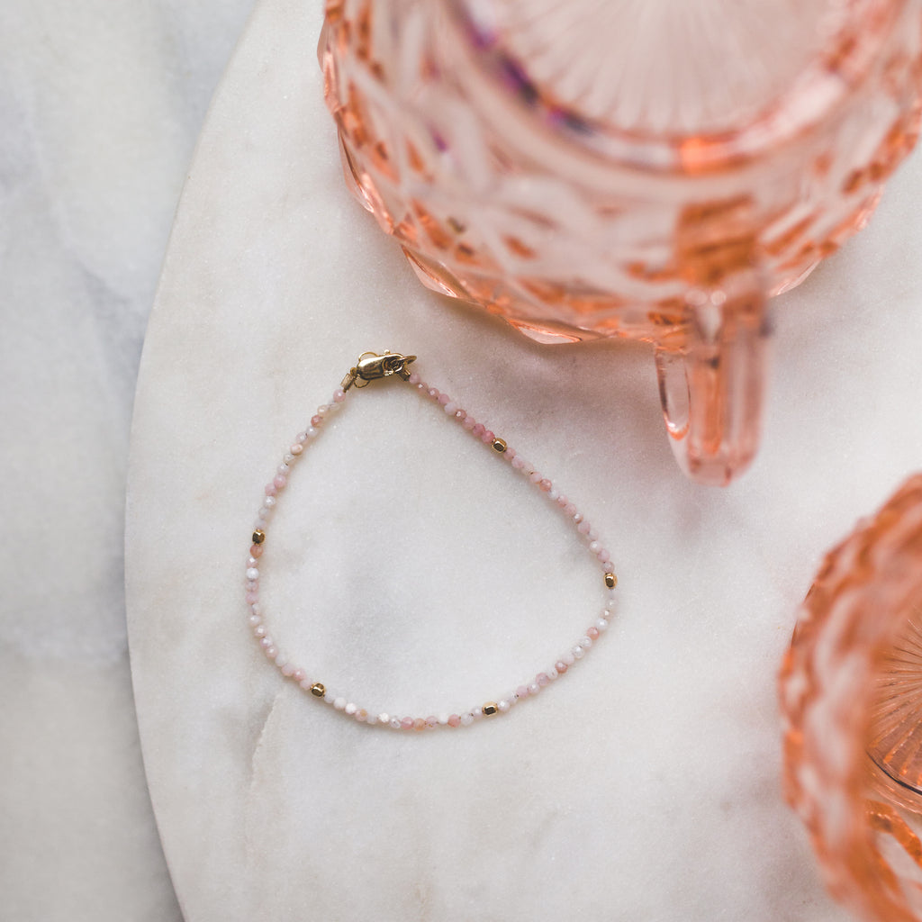 Pink Opal Gemstone Bracelet
