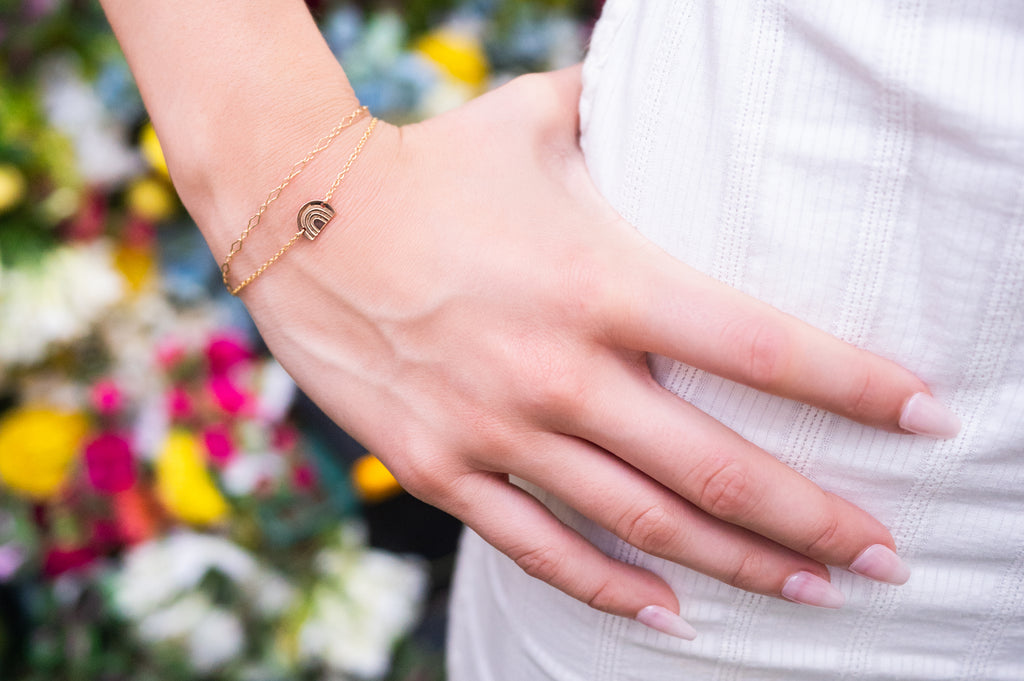 Rainbow Shape Chain Bracelet