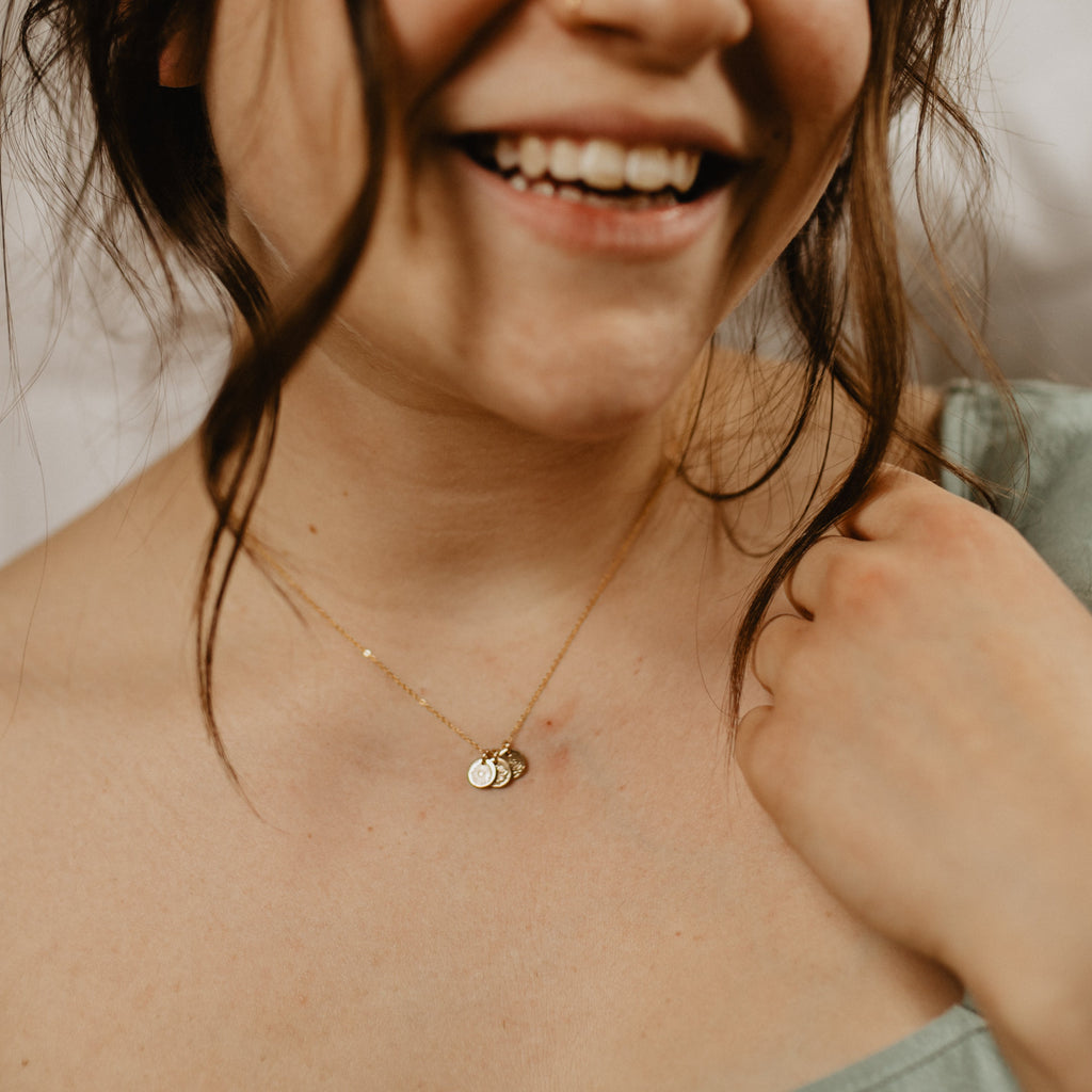 Tiny Birth Flower Necklace Stack