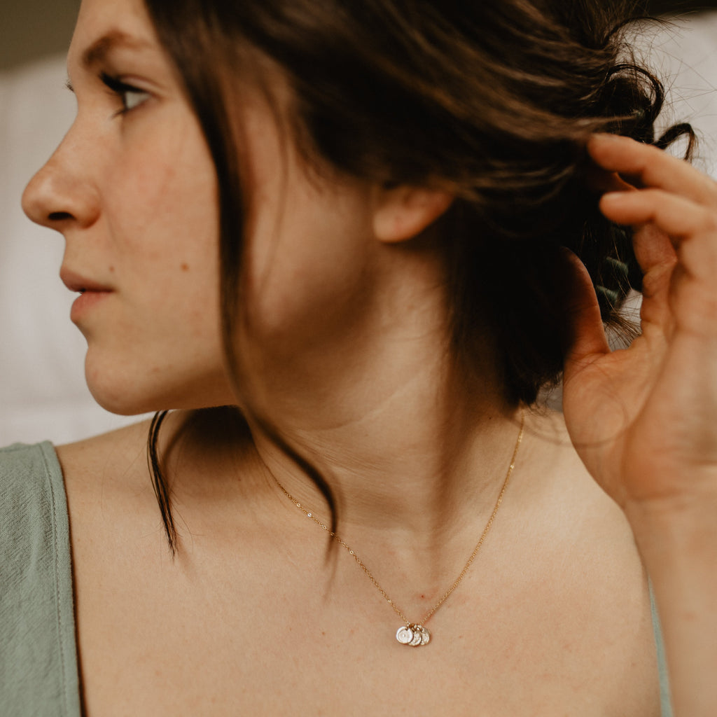 Tiny Birth Flower Necklace Stack