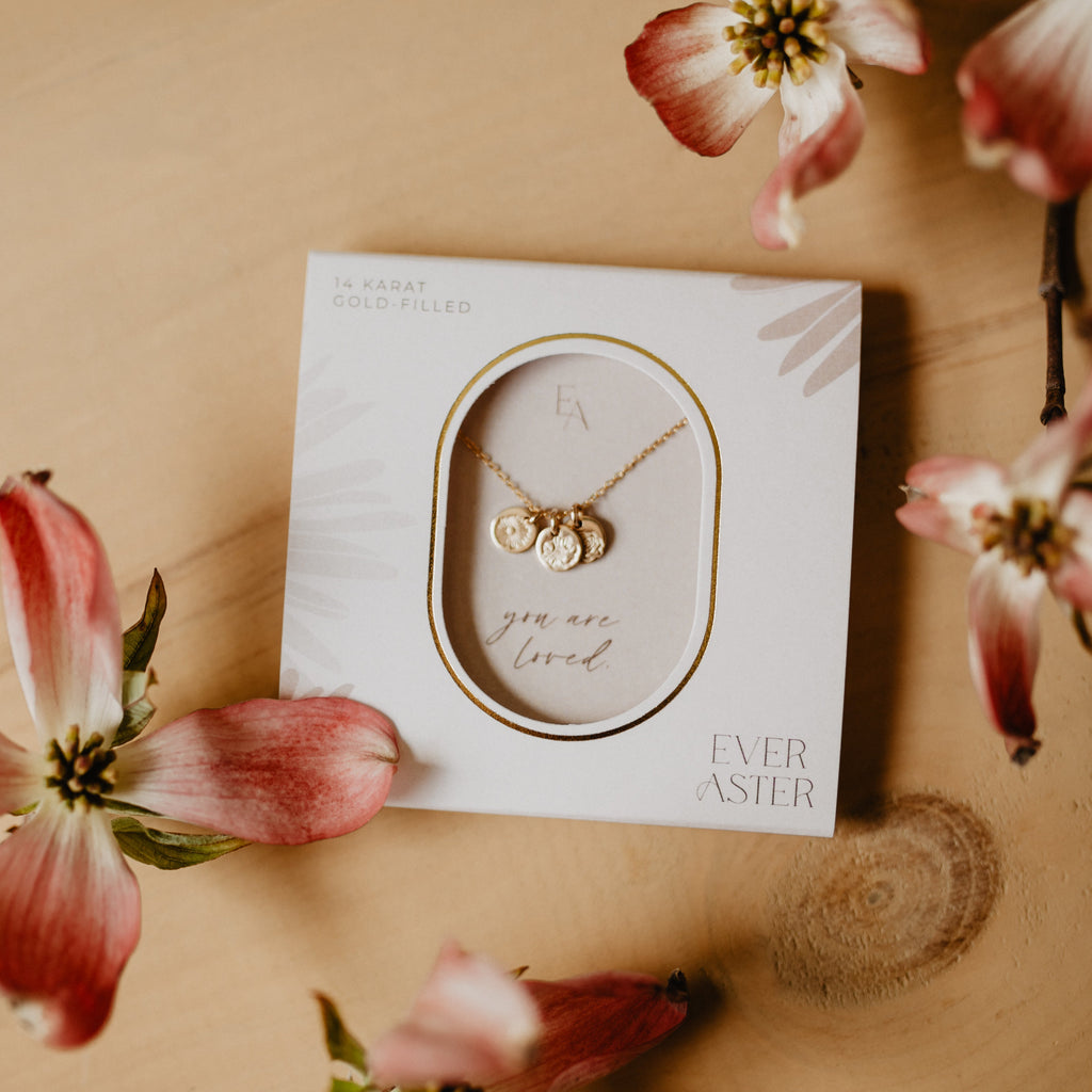 Tiny Birth Flower Necklace Stack