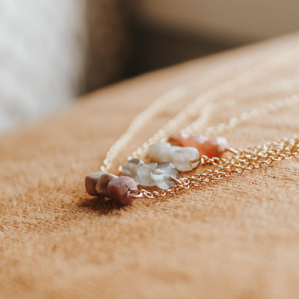 Rhodochrosite Anne Necklace - Hope on a Rope Jewelry