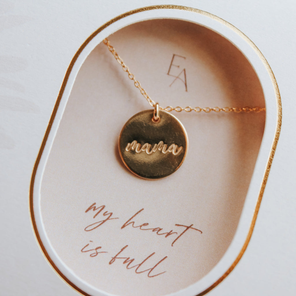 Mama Script Necklace